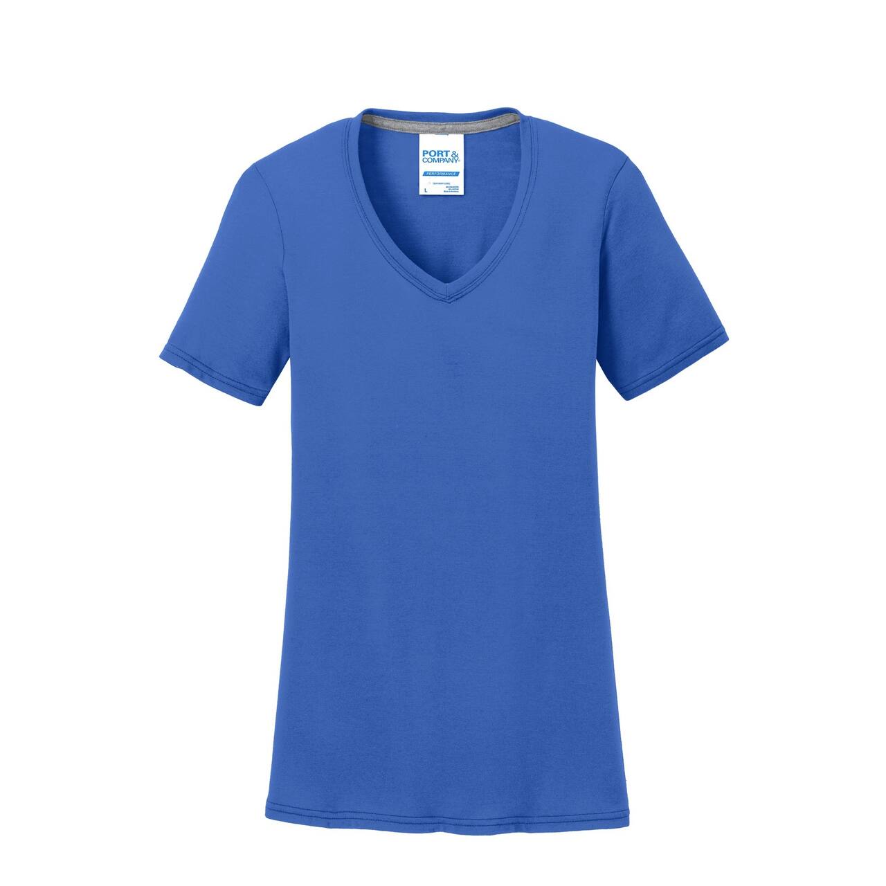 Port & Company® Colors Ladies Performance Blend V-Neck T-Shirt